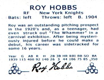 1984 The Natural #NNO Roy Hobbs / Robert Redford Back