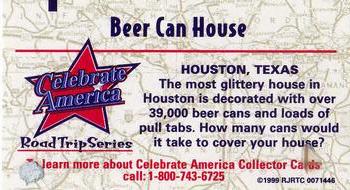 1999 Doral Celebrate America Road Trip Series #2 Beer Can House Back