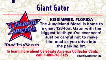 1999 Doral Celebrate America Road Trip Series #3 Giant Gator Back