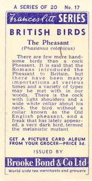 1954 Brooke Bond British Birds #17 Pheasant Back