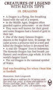 1994 Brooke Bond Creatures of Legend #19 Dragons Back
