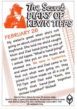 1995 Brooke Bond The Secret Diary of Kevin Tipps #February 26 Hand jiving Back