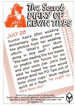 1995 Brooke Bond The Secret Diary of Kevin Tipps #July 28 Aunt Ada's Mum reads the tea leaves Back