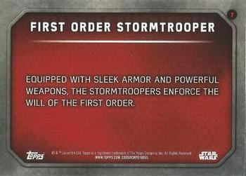 2015 Topps Star Wars: The Force Awakens - Lightsaber Green #7 First Order Stormtrooper Back