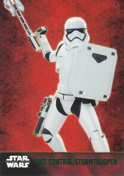 2015 Topps Star Wars: The Force Awakens - Lightsaber Green #8 Riot Control Stormtrooper Front