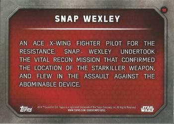 2015 Topps Star Wars: The Force Awakens - Lightsaber Green #18 Snap Wexley Back