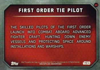2015 Topps Star Wars: The Force Awakens - Lightsaber Green #23 First Order TIE Pilot Back