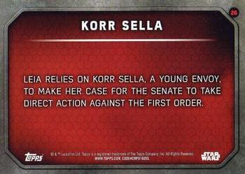 2015 Topps Star Wars: The Force Awakens - Lightsaber Green #26 Korr Sella Back