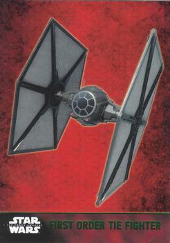 2015 Topps Star Wars: The Force Awakens - Lightsaber Green #60 First Order TIE Fighter Front