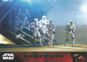 2015 Topps Star Wars: The Force Awakens - Lightsaber Green #63 Invasion of Jakku Front