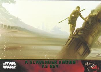 2015 Topps Star Wars: The Force Awakens - Lightsaber Green #69 A Scavenger known as Rey Front