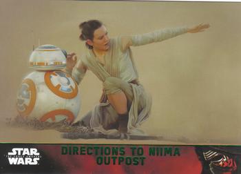 2015 Topps Star Wars: The Force Awakens - Lightsaber Green #78 Directions to Niima Outpost Front