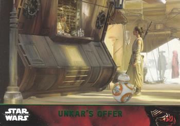 2015 Topps Star Wars: The Force Awakens - Lightsaber Green #82 Unkar's offer Front