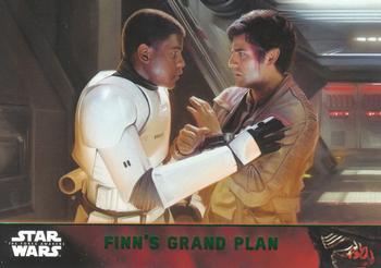 2015 Topps Star Wars: The Force Awakens - Lightsaber Green #85 Finn's grand plan Front