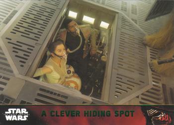 2015 Topps Star Wars: The Force Awakens - Lightsaber Green #99 A clever hiding spot Front