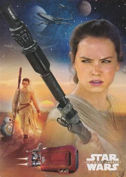 2015 Topps Star Wars: The Force Awakens - Character Montage #1 Rey Front