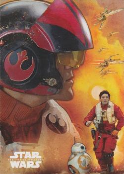 2015 Topps Star Wars: The Force Awakens - Character Montage #3 Poe Dameron Front