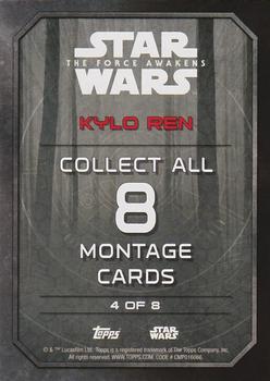 2015 Topps Star Wars: The Force Awakens - Character Montage #4 Kylo Ren Back