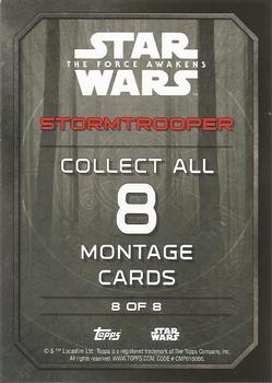 2015 Topps Star Wars: The Force Awakens - Character Montage #8 Stormtrooper Back