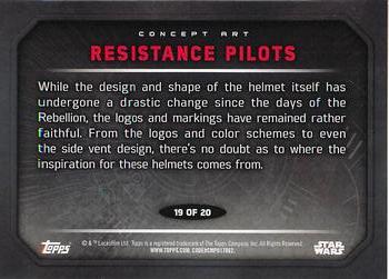 2015 Topps Star Wars: The Force Awakens - Concept Art #19 Resistance Pilots Back
