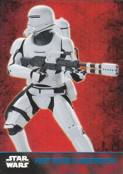 2015 Topps Star Wars: The Force Awakens - Lightsaber Blue #9 First Order Flametrooper Front