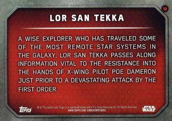 2015 Topps Star Wars: The Force Awakens - Lightsaber Blue #12 Lor San Tekka Back