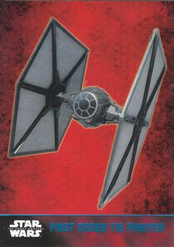 2015 Topps Star Wars: The Force Awakens - Lightsaber Blue #60 First Order TIE Fighter Front