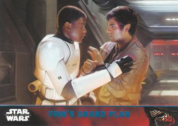 2015 Topps Star Wars: The Force Awakens - Lightsaber Blue #85 Finn's grand plan Front