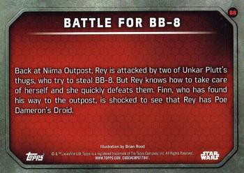 2015 Topps Star Wars: The Force Awakens - Lightsaber Blue #88 Battle for BB-8 Back