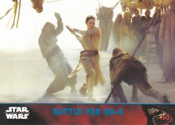 2015 Topps Star Wars: The Force Awakens - Lightsaber Blue #88 Battle for BB-8 Front