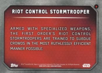 2015 Topps Star Wars: The Force Awakens - Lightsaber Purple #8 Riot Control Stormtrooper Back