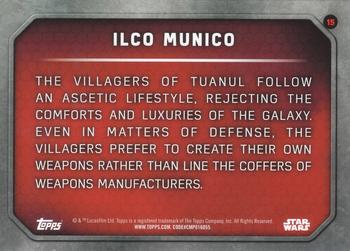 2015 Topps Star Wars: The Force Awakens - Lightsaber Purple #15 Ilco Munico Back
