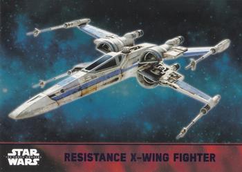 2015 Topps Star Wars: The Force Awakens - Lightsaber Purple #53 Resistance X-Wing Fighter Front
