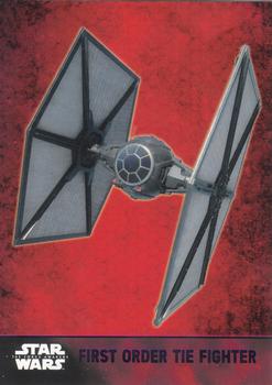 2015 Topps Star Wars: The Force Awakens - Lightsaber Purple #60 First Order TIE Fighter Front