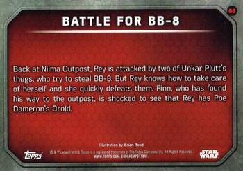 2015 Topps Star Wars: The Force Awakens - Lightsaber Purple #88 Battle for BB-8 Back