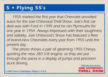 1992 Promo Collectibles Joie Chitwood's Thrill Show #5 Flying 55's Back