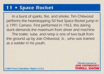 1992 Promo Collectibles Joie Chitwood's Thrill Show #11 Space Rocket Back