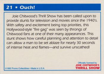 1992 Promo Collectibles Joie Chitwood's Thrill Show #21 Ouch! Back