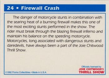1992 Promo Collectibles Joie Chitwood's Thrill Show #24 Firewall Crash Back