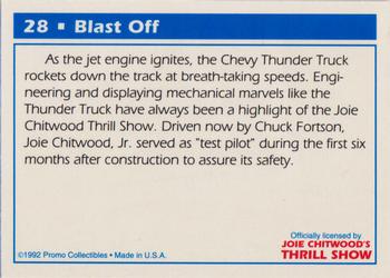 1992 Promo Collectibles Joie Chitwood's Thrill Show #28 Blast Off Back