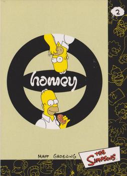 2000 Artbox The Simpsons Collectible Stickers #2 Homer Simpson Front
