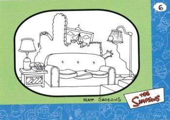 2000 Artbox The Simpsons Collectible Stickers #6 (empty sofa) Front