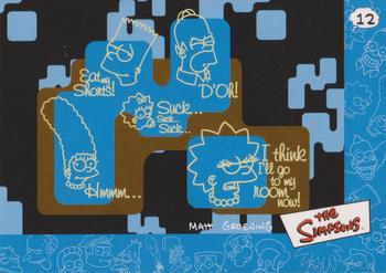2000 Artbox The Simpsons Collectible Stickers #12 (family's favorite sayings) Front