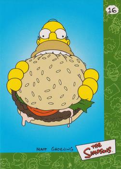 2000 Artbox The Simpsons Collectible Stickers #16 (Homer with burger) Front