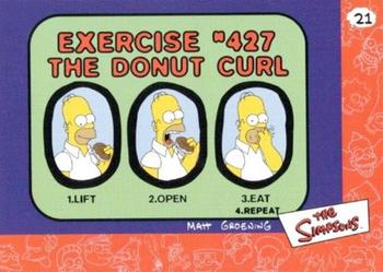 2000 Artbox The Simpsons Collectible Stickers #21 Exercise #427 - The Donut Curl Front