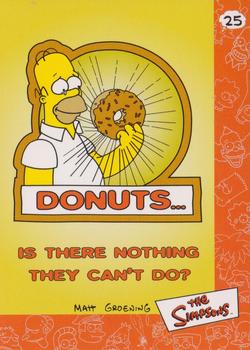2000 Artbox The Simpsons Collectible Stickers #25 Donuts... Is There Nothing They Can't Do? Front