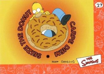 2000 Artbox The Simpsons Collectible Stickers #27 Carpe Diem - Seize the Donut Front