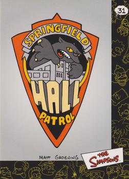 2000 Artbox The Simpsons Collectible Stickers #31 Springfield Hall Patrol Front