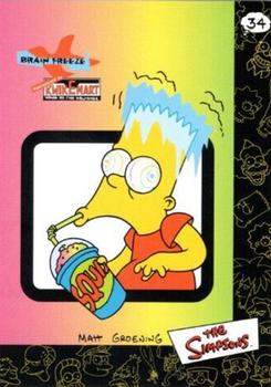 2000 Artbox The Simpsons Collectible Stickers #34 Brain Freeze Sponsored by KwikEMart Front