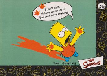 2000 Artbox The Simpsons Collectible Stickers #36 I didn't do it. Nobody saw me do it. You can't prove anything. Front